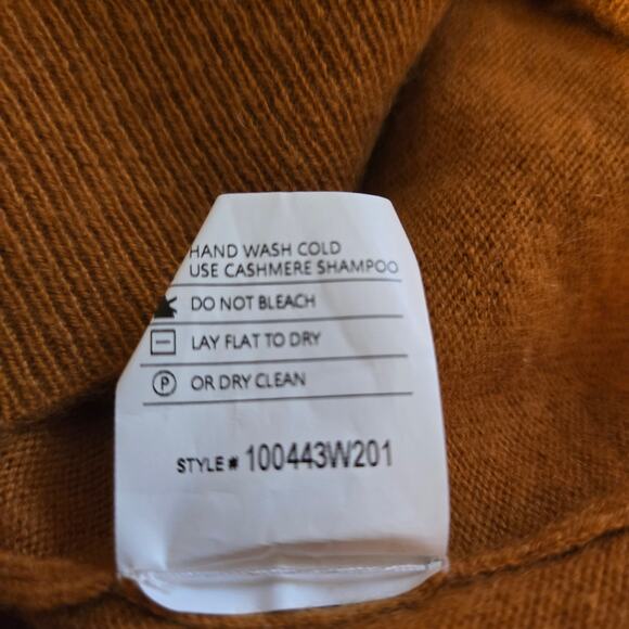 Repeat Burnt Orange 100% Cashmere Oversized Pullover Front Pockets, Sz 38 / US S - Picture 7 of 7